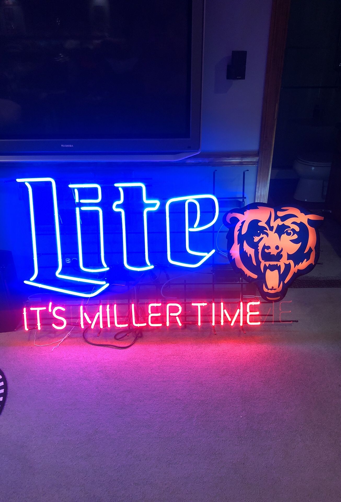 Chicago Bears Miller Lite Neon Sign