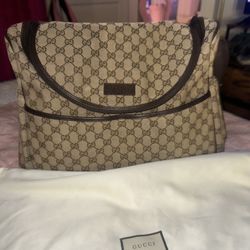 Gucci Canvas Diaper Bag 