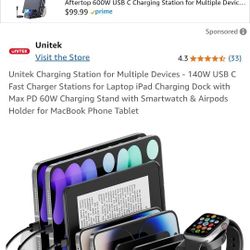 C Fast Charger Charging Station for Multiple Devices Unitek