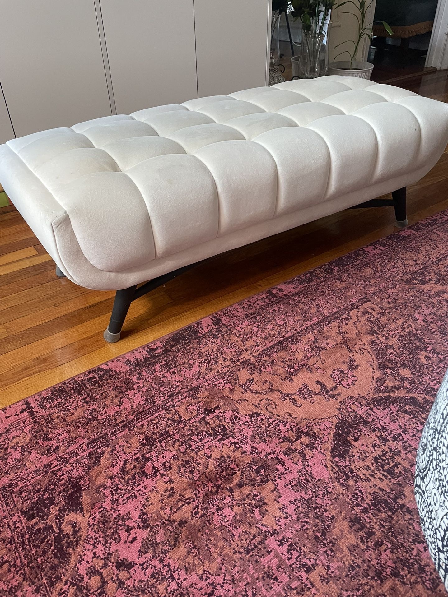 Velvet Ottoman