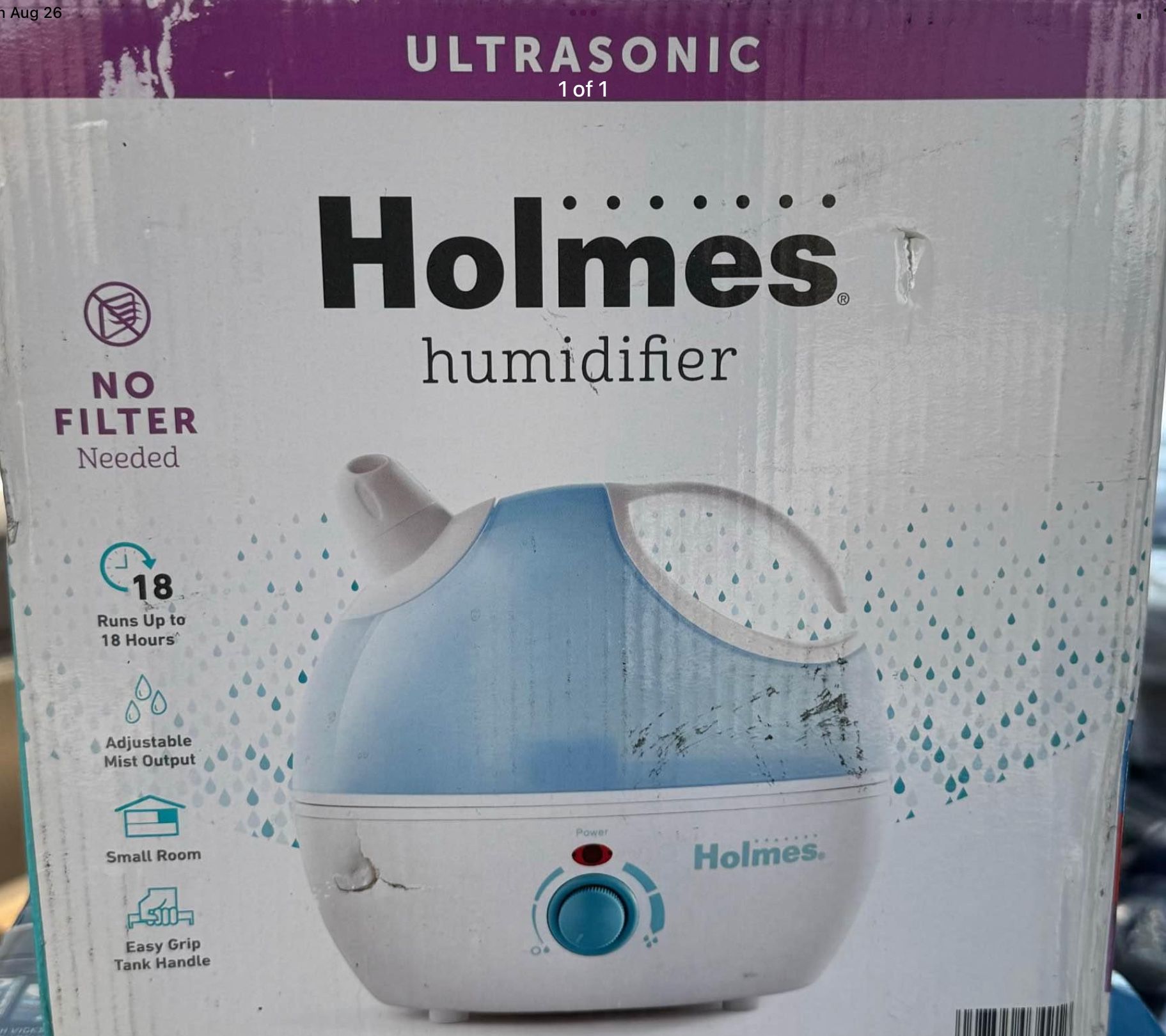 New Holmes Ultrasonic Humidifier 
