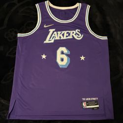 Men's Los Angeles Lakers LeBron James Nike Purple Authentic Player Jersey - City Edition 