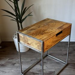 Nightstand, Mid-Century style, Wood And metal 