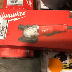  Milwaukee small angle grinder with lock on paddle switch