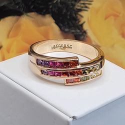 18K GERSC, Cz DIAMONDS, Sz 10
