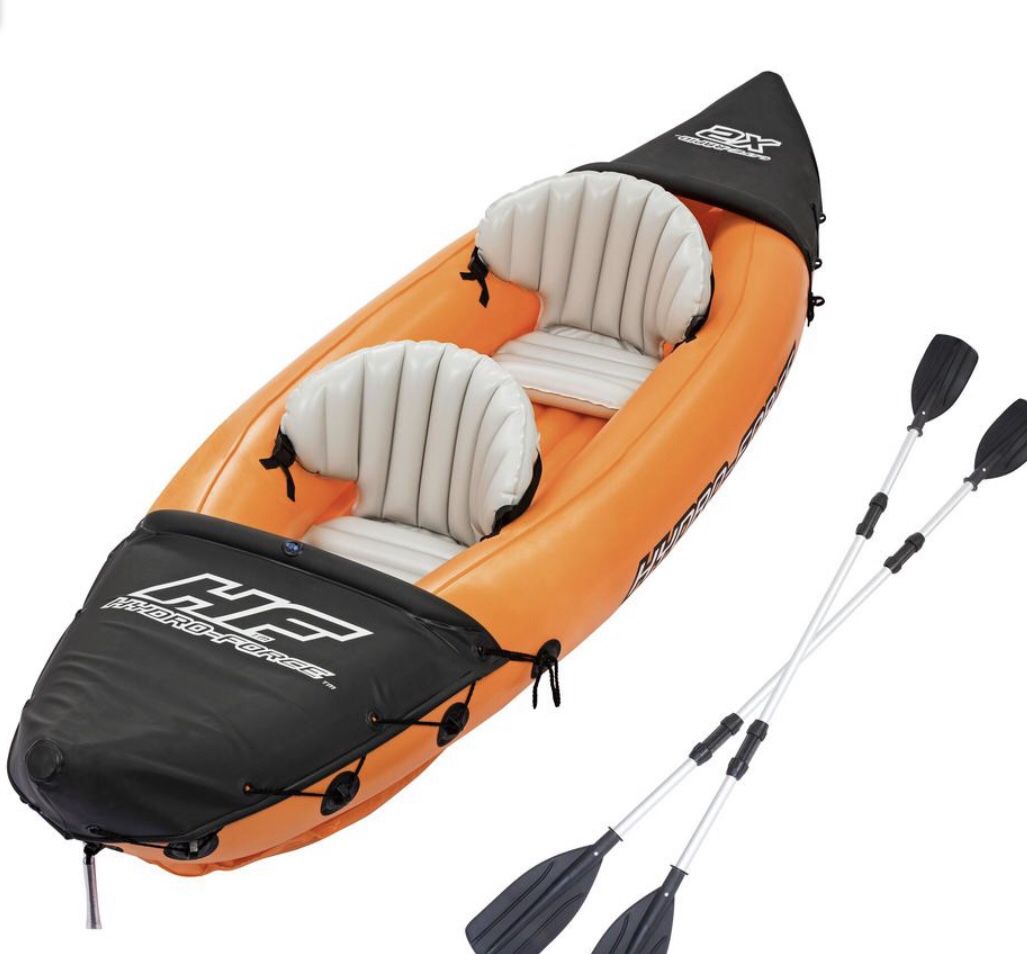 Two person inflatable kayak