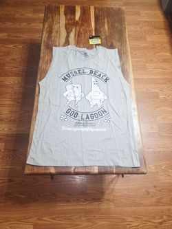 SpongeBob Square Pants "Mussel Beach" Gray Sleeveless Shirt