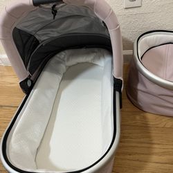 Uppababy pink stroller bassinet