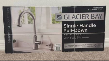 NEW Glacier Bay Touchless Motion Sensor Kitchen Faucet + Soap Dispenser - Stainless