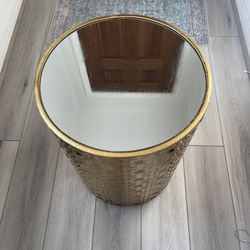 Mirrored Side Table With Ornate Details