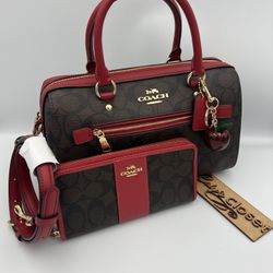 Coach Rowan Satchel And Matching Wallet 