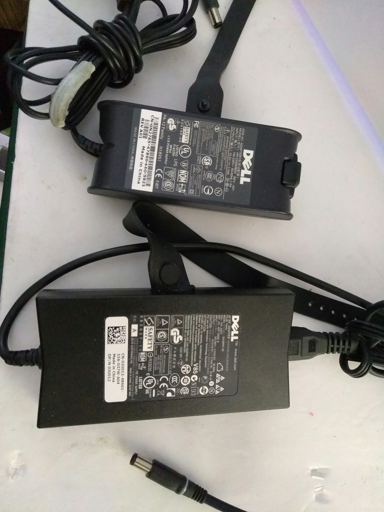 2 DELL LAPTOP CHARGERS AUTHENTIC. READ DETAILS