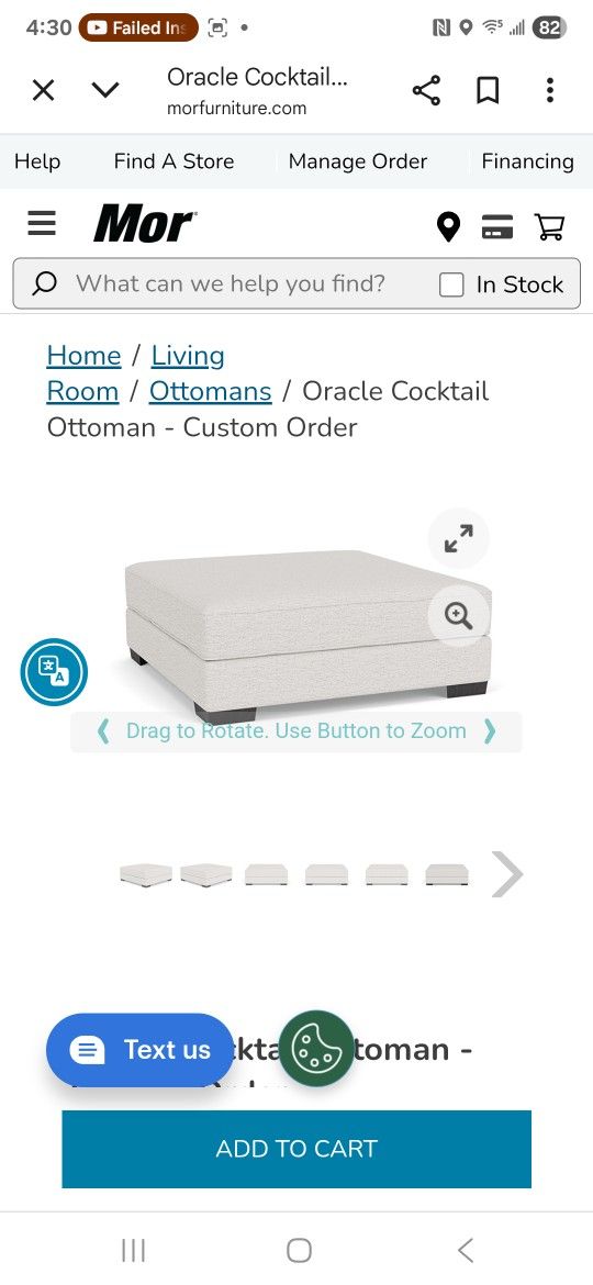 Oversized Ottoman