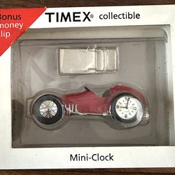 Times collectible race car mini clock