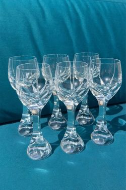 Baccarat 347101 Crystal 9 Neptune Tall Water Goblet Set of 6