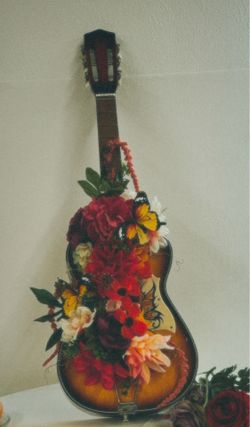 Mother’s Day guitar hanging arrangement