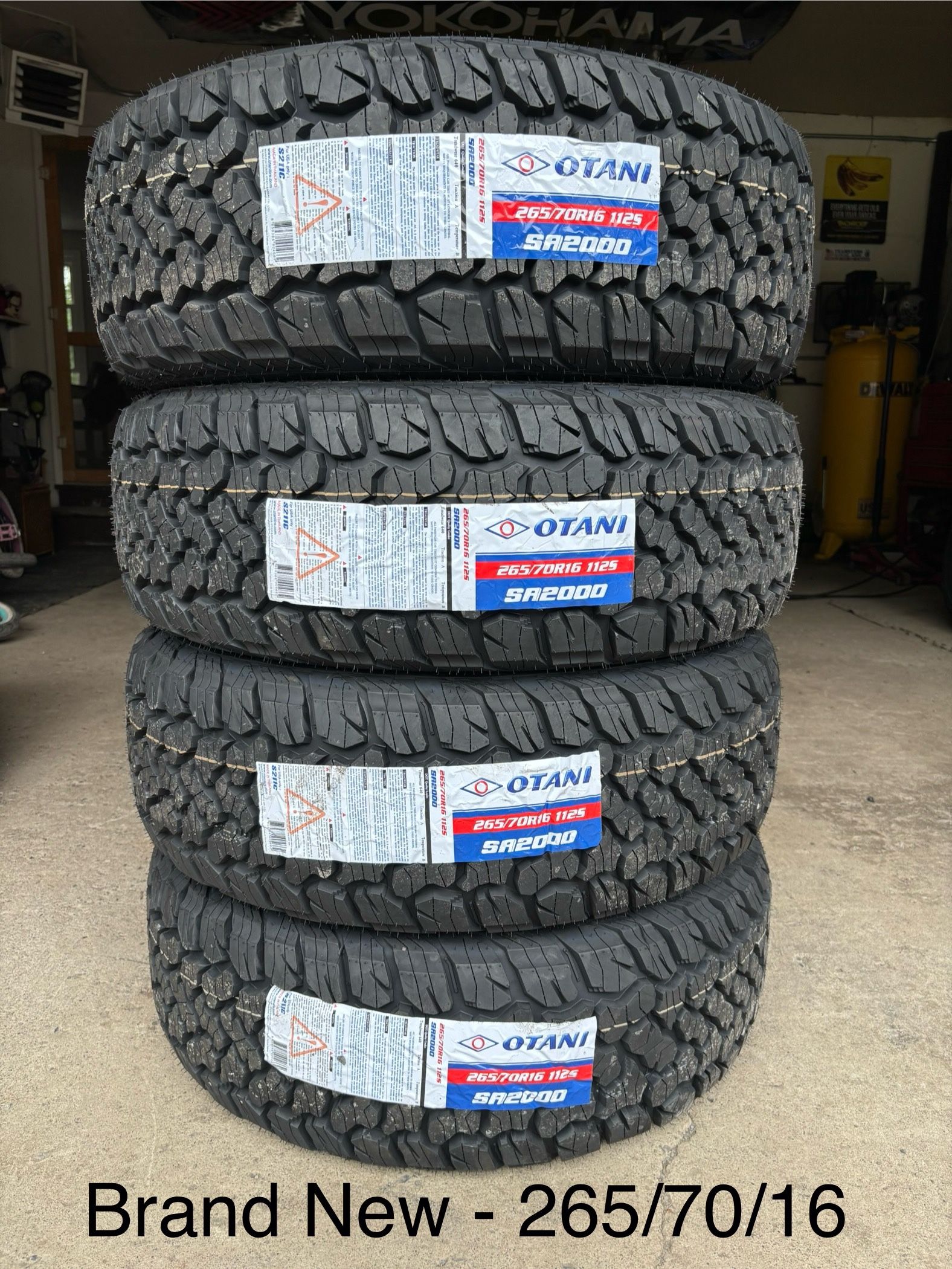 (4) - 265/70/16 Otani SA2000 A/T Tires