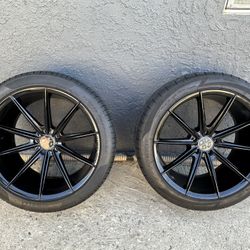 Blaque Diamond BD11 Staggered Wheel Setup