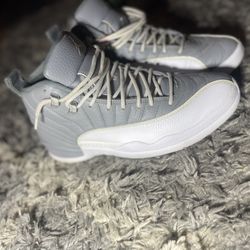 Air Jordan 12 Retro Stealth Gray & White Size 8.5