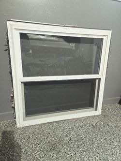 White Vinyl Double Hung Window