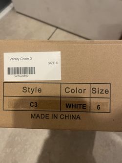 White varsity cheer shoes size 6