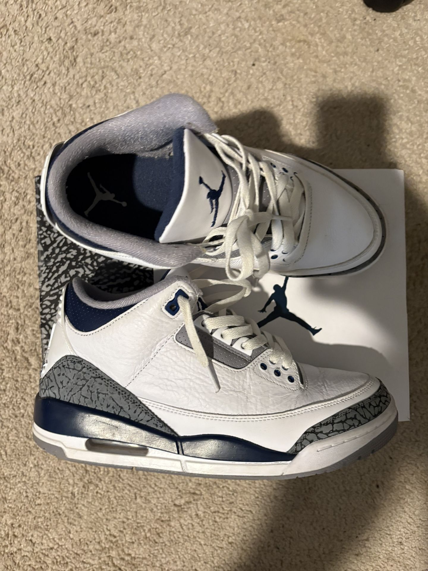 Jordan 3 Retro Midnight Navy Mens 9.5