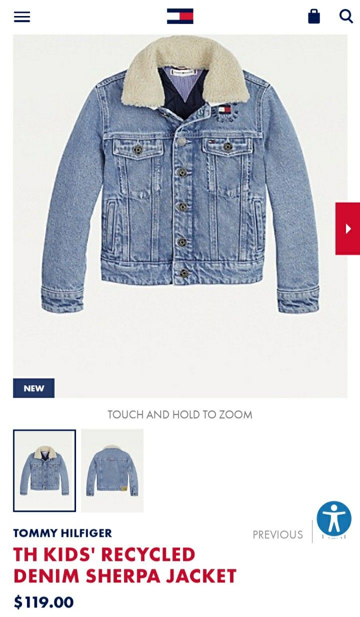 Tommy Denim/sherpa Youth Jacket
