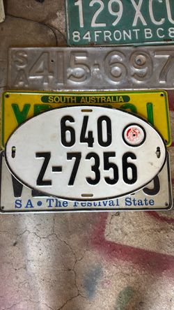 Vintage German license plate