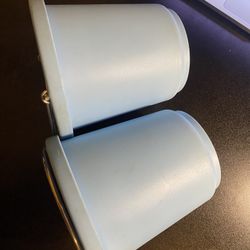 Two Light Blue Small Buckets