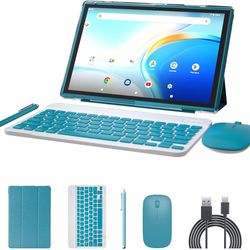 NOVOJOY 2 in 1 Tablet 10 Inch Android 14 OS Tablets