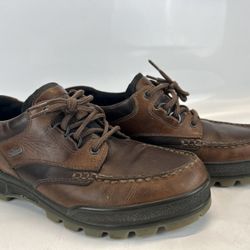 ECCO Men's Size 10 44 Track 25 Low Gore-Tex Leather Boots Shoes Brown