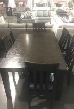 7Pc Dining Table Set With Extension Leaf Sale