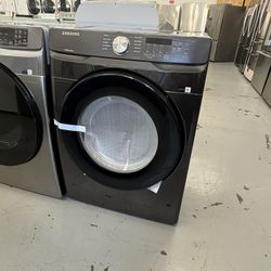 Samsung 7.5 cu. ft. Vented Stackable Gas Dryer in Brushed Black with Sensor Dry