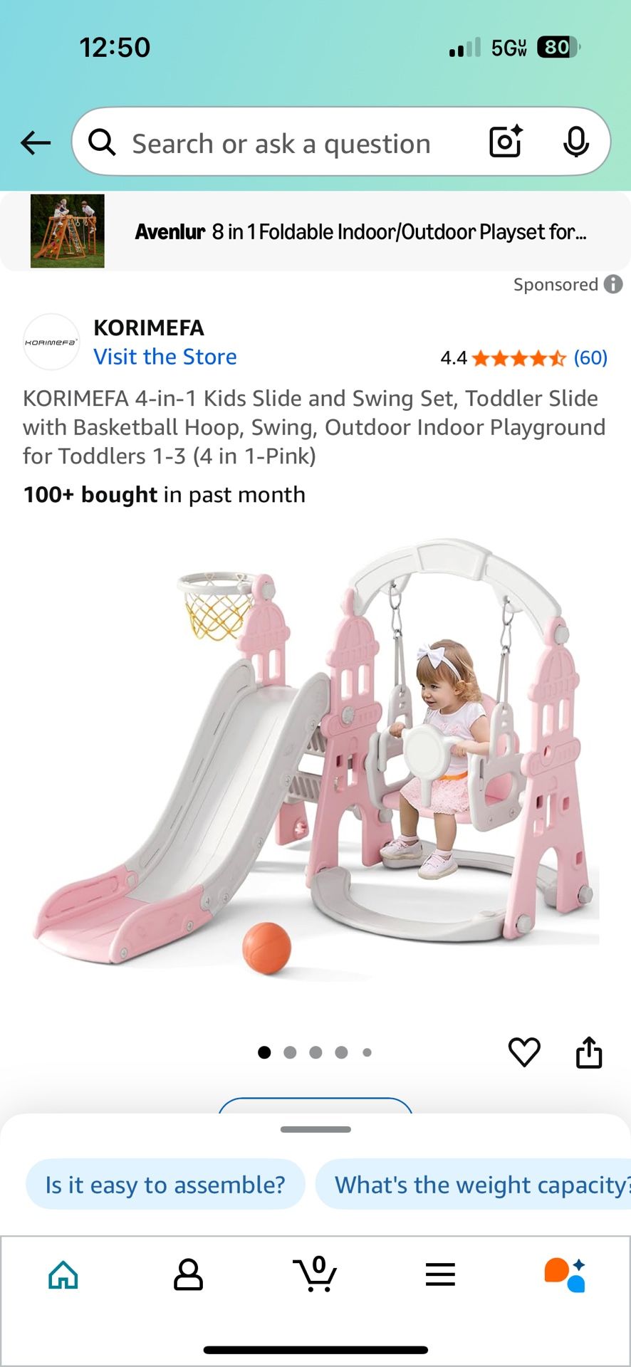 2-3 Yr Old Small Play Swing