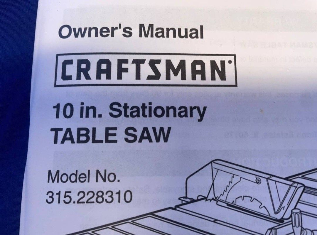 BRAND NEW Craftsman 10in. Table Saw - Brand New