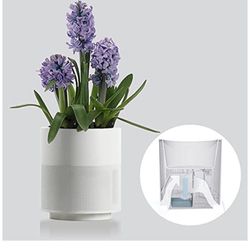 Smart Plant Pots,Self-Watering Flowerpot,Automatic Controlled Watering Low Power flowerpots, Smart Flower pots with High-Precision Soil Sensor,Flower 