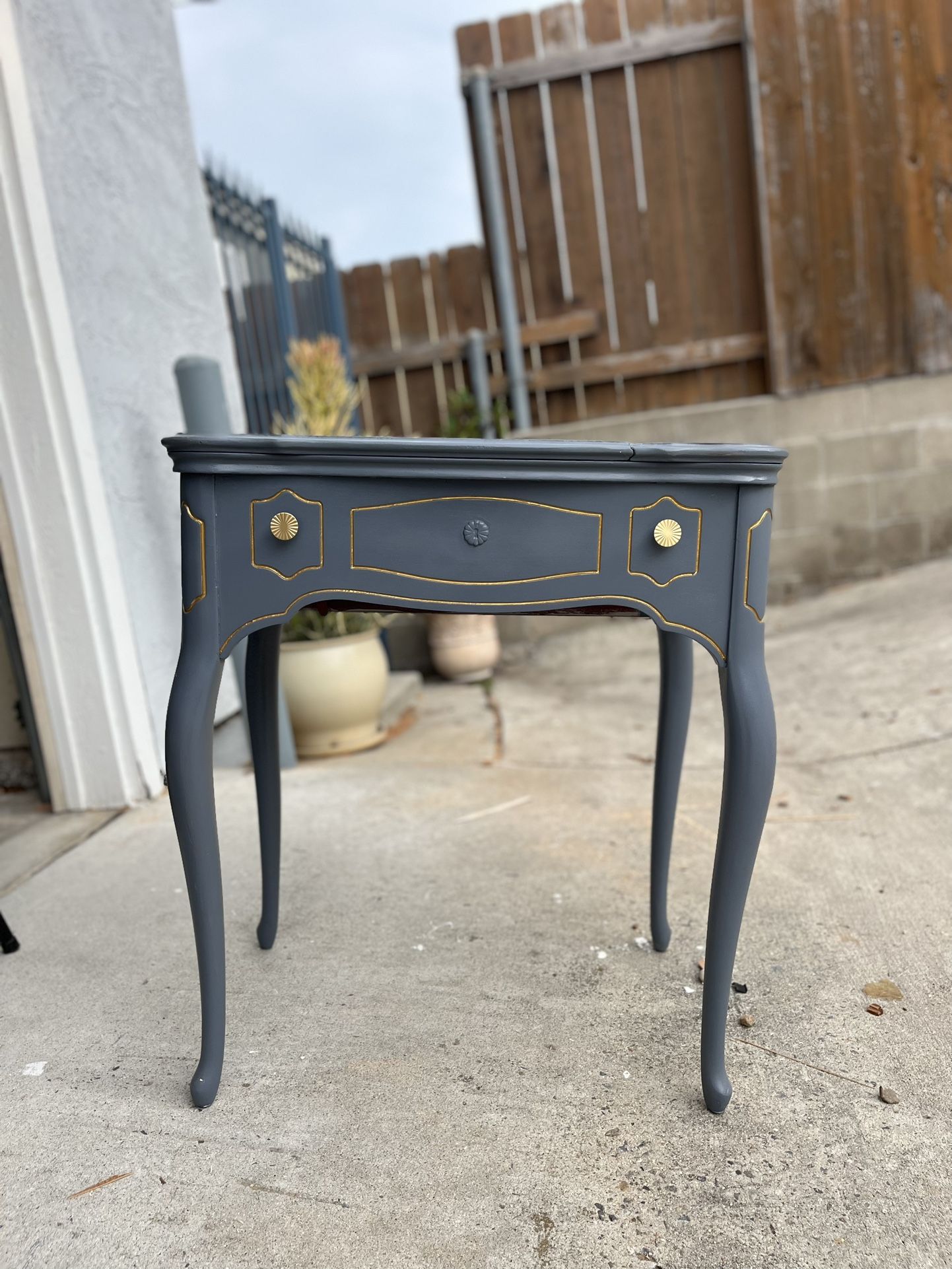 Antique Desk/ Table / Converted Sewing Machine