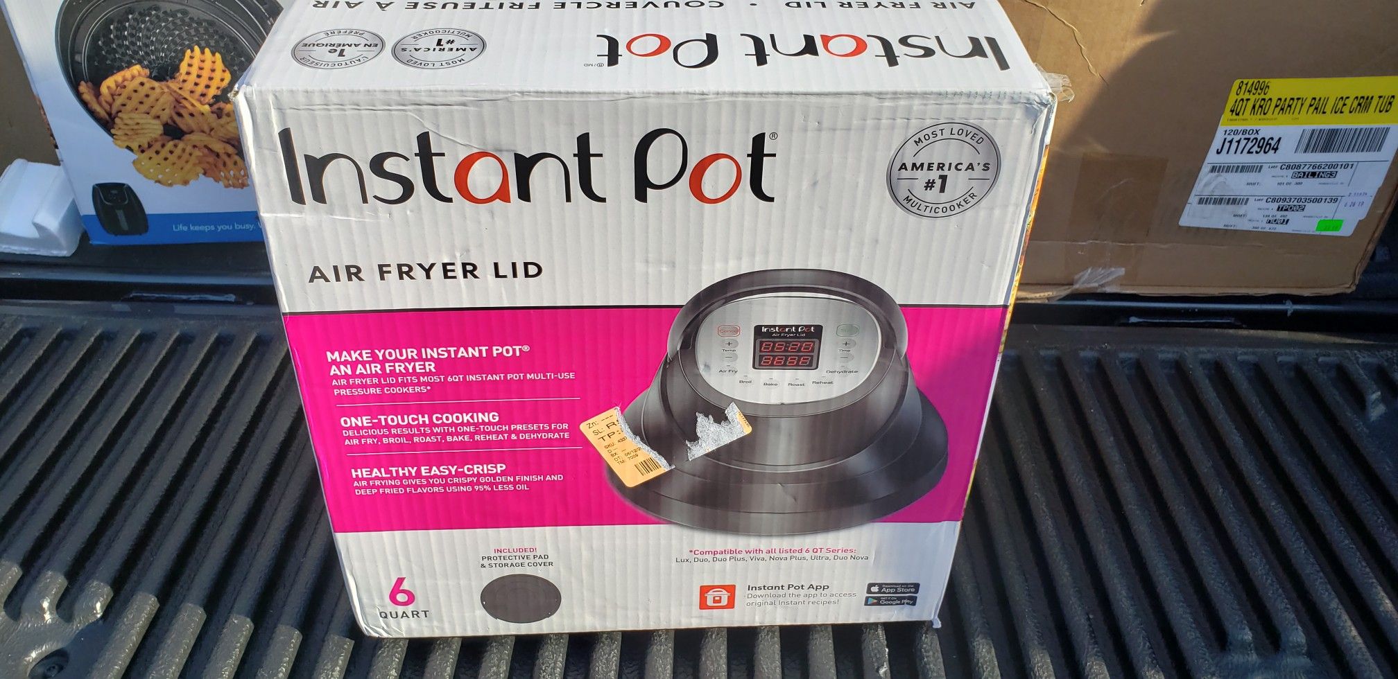 Instant pot air fryer lid 6qt new