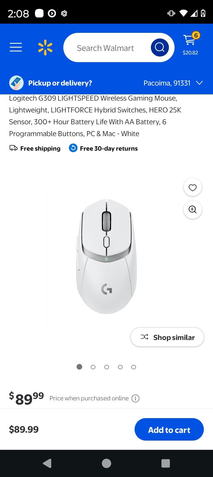 Logitech G -309 Lightspeed Wireless Gaming Mouse