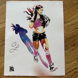 AJ Lee Signed Print 
