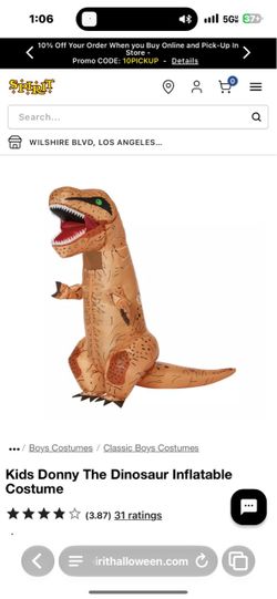 Kids Dinosaur Inflatable Costume