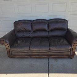 Authentic Leather Couch. 