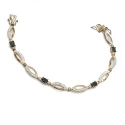 18k Vermeil .925 Sapphire Tennis Bracelet