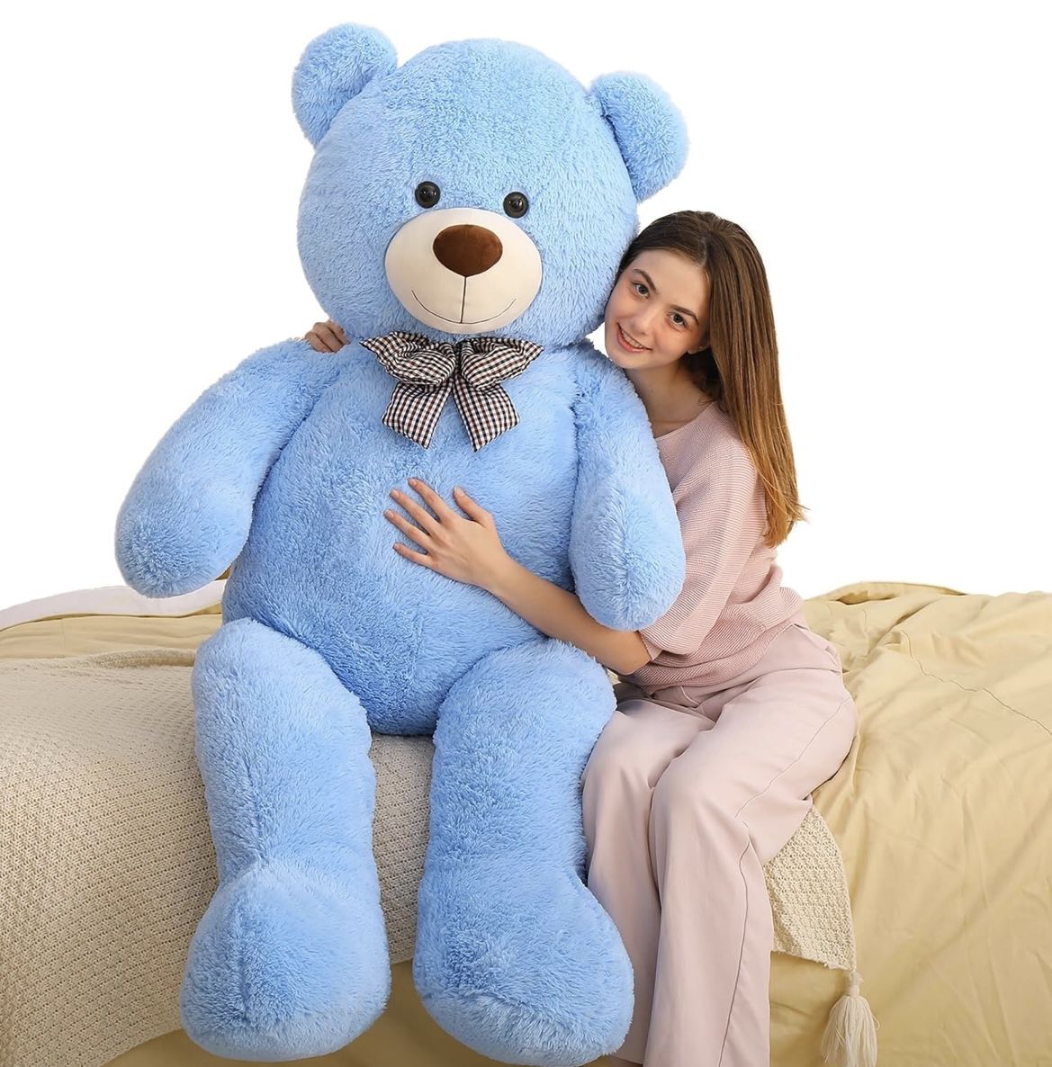 MaoGoLan Giant Teddy Bear – 5 Feet Tall (Blue)