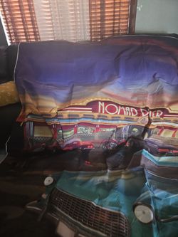 Nomad Diner Retro Graphic Blanket or Duvet Cover