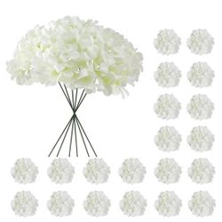 New 20 Pcs White Hydrangea Artificial