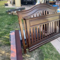 Bed Frame And Convertible Crib