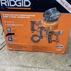6 gallones Air Compressor And 3 Tool Combo Kit