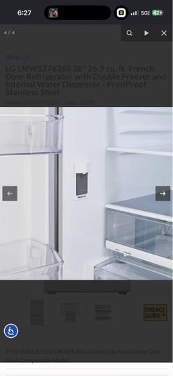 LG refrigerator with 2 freezers