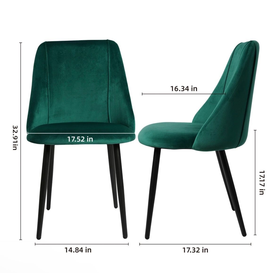 Set Of Green Dining Chairs